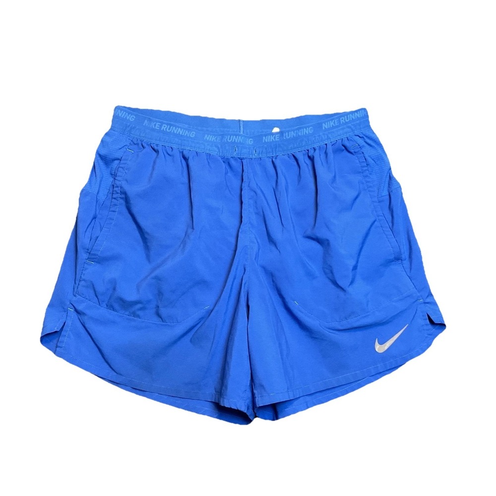 Nike Dri-FIT Stride Running Shorts Men M Royal Blue Built In Brief Mid Rise Line
